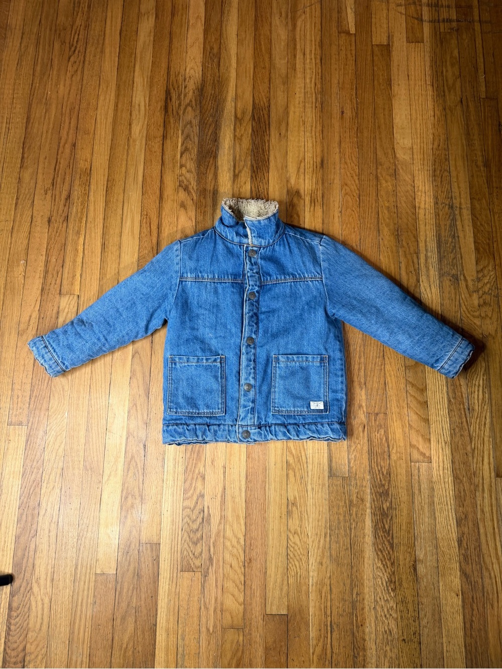 Zara 4T Sherpa lined jean jacket